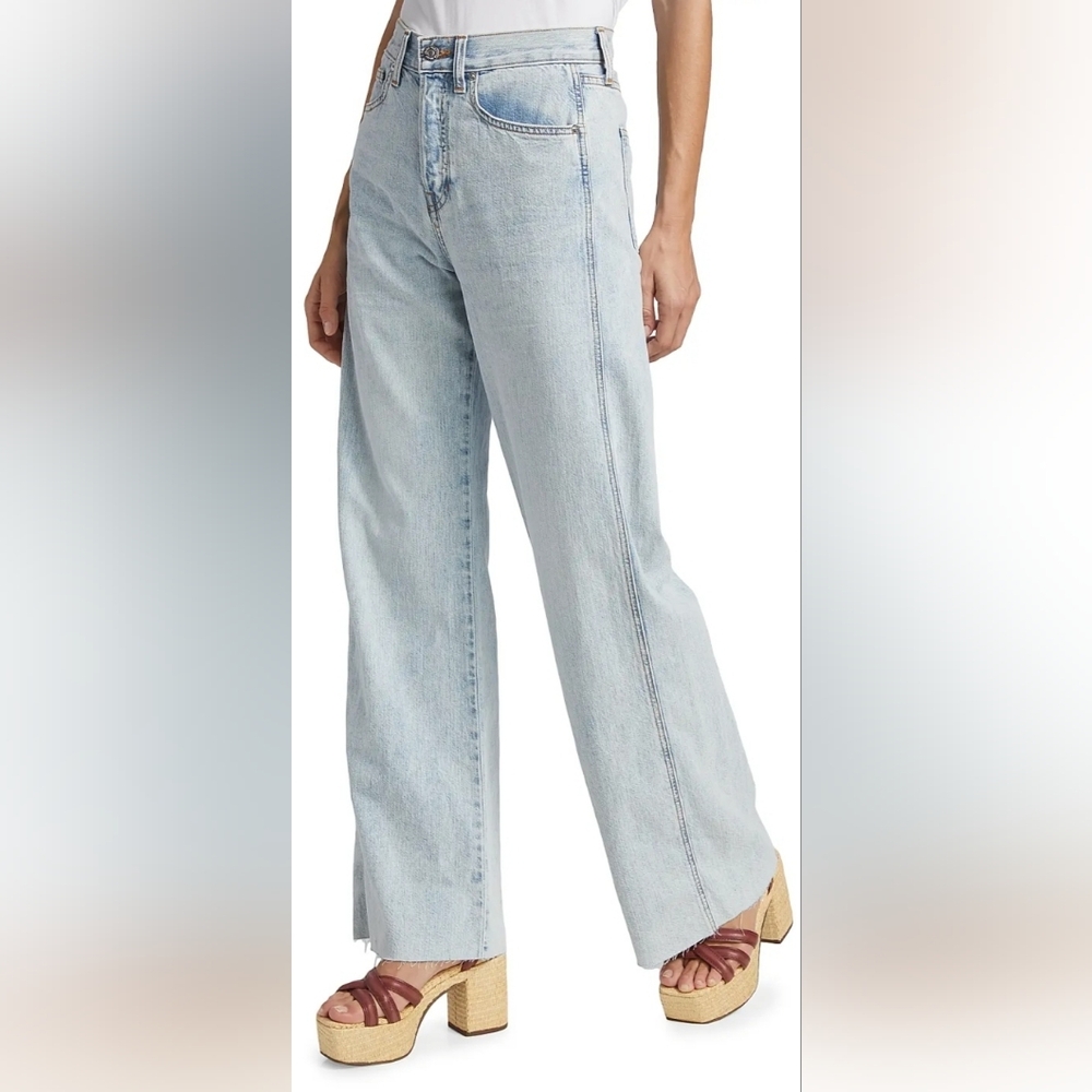 Size 27 - Veronica Beard Taylor High-Rise Relaxed Wide-Leg Jeans - Picture 5 of 16